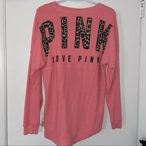 VS PINK Long Sleeve Crewneck with Logo SZ M